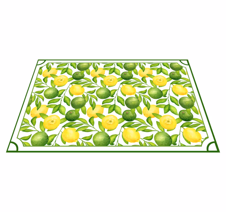 židinio citrinos ir žaliosios citrinos įrėmina citrusinių vaisių  - „Tenstickers“
