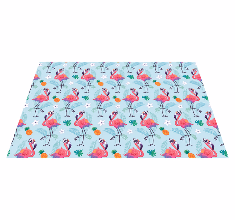 Originalūs stalo padėkliukai flamingo tropikų raštu - „Tenstickers“