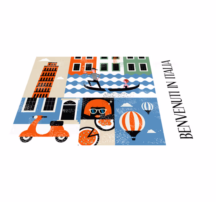 Originalūs stalo padėkliukai gyvybinga italijos scena - „Tenstickers“
