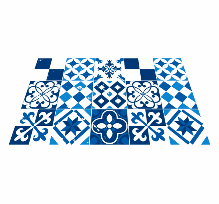 Tekstūruoti stalo padėkliukai geometrinėmis plytelėmis - „Tenstickers“