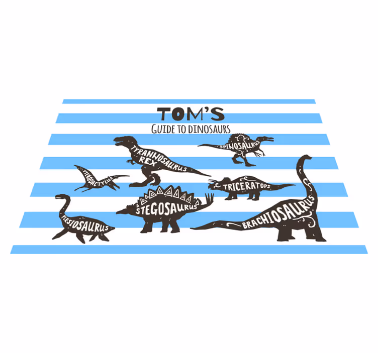 Dinozaurai su vardais suasmenintus vietos matiklius - „Tenstickers“