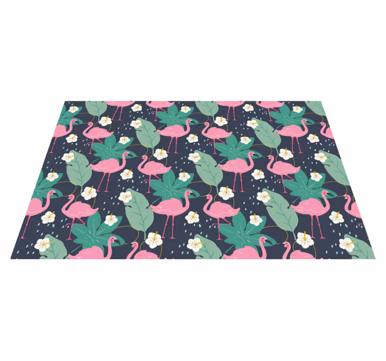 Originalūs stalo padėkliukai flamingo lapų raštu - „Tenstickers“