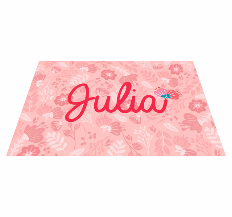 Stalo padėklai su vardu gėlių personalizuotu dizainu - „Tenstickers“