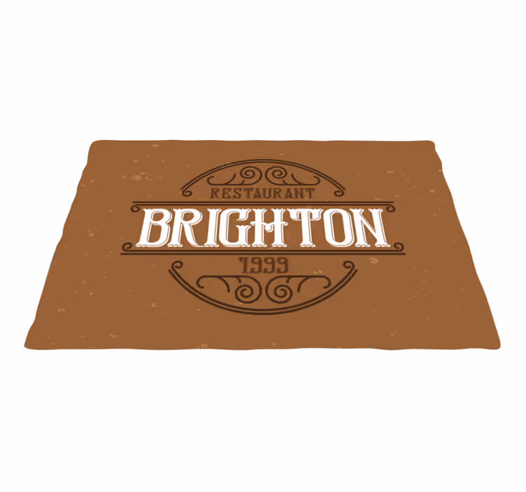 Stalo padėklai brighton restorano logotipu - „Tenstickers“