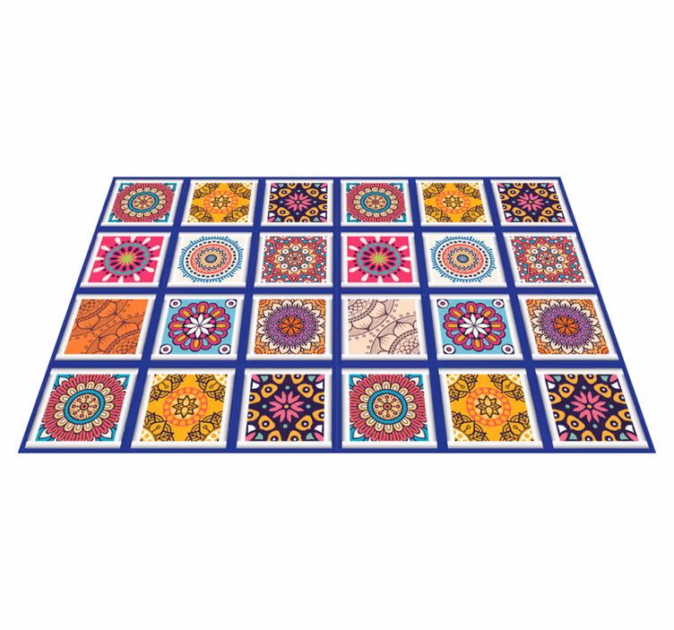 Originalūs stalo padėkliukai geometriniais gėlių raštais - „Tenstickers“