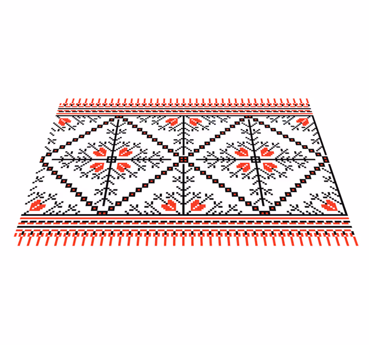 Originalūs stalo padėkliukai geometriniu gėlių raštu - „Tenstickers“