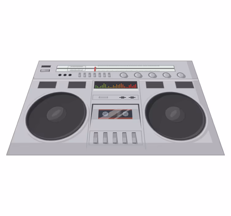 Originalūs stalo padėkliukai retro boombox stiliumi - „Tenstickers“