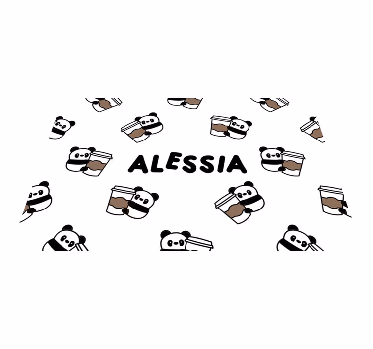 Vaikiški stalo padėkliukai su mielais panda personažais - „Tenstickers“