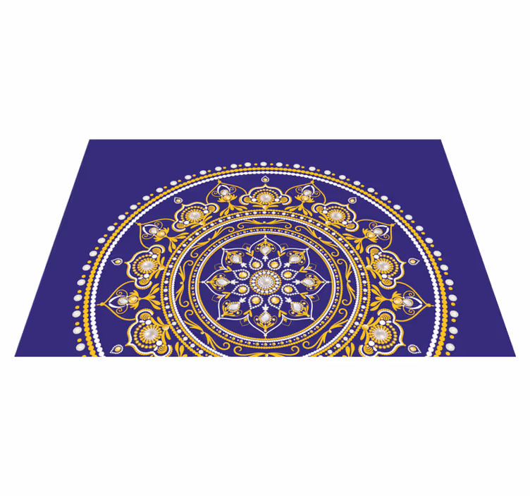 Originalūs stalo padėkliukai su sudėtingu auksiniu mandala - „Tenstickers“