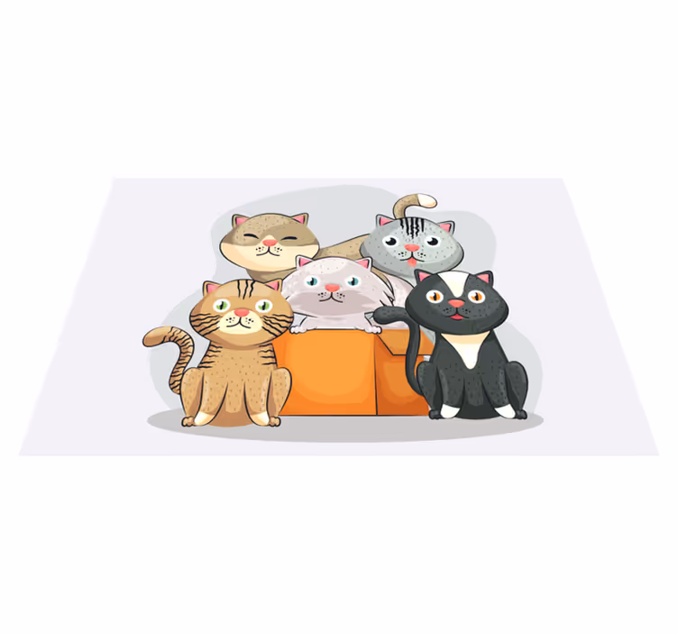 Vaikiški stalo padėklai mieliems katinų veidams - „Tenstickers“