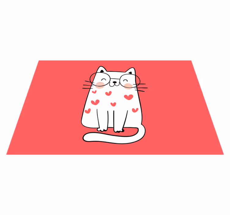 Vaikiški stalo padėkliukai su mielu katinu - „Tenstickers“