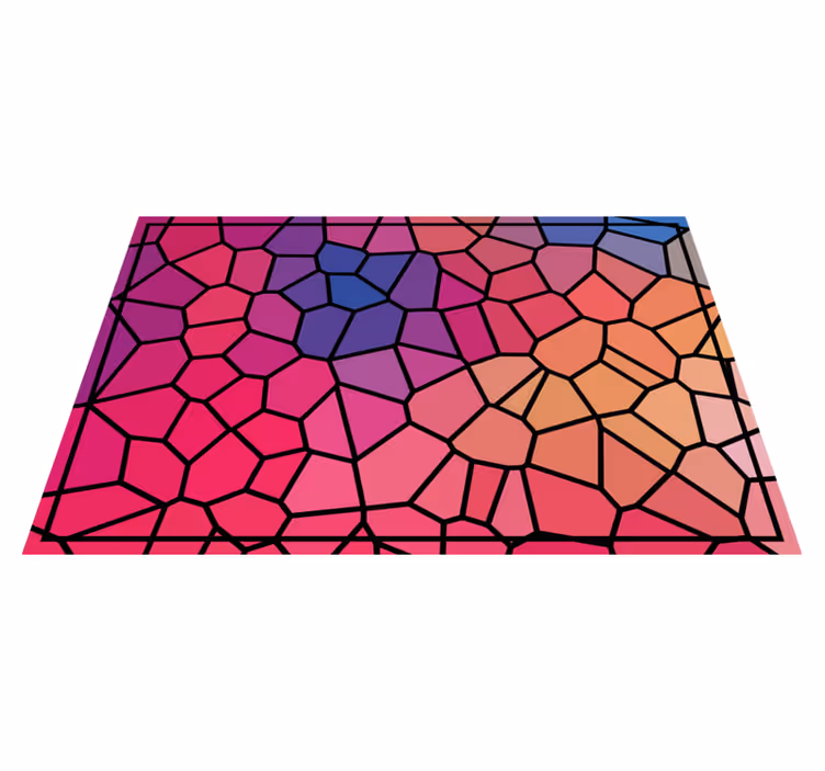 Ryškių spalvų geometriniai originalūs padėkliukai - „Tenstickers“