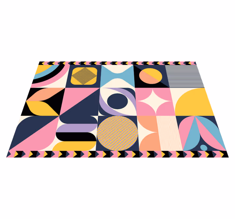 Modernūs stalo padėkliukai geometriniais spalvų blokais - „Tenstickers“