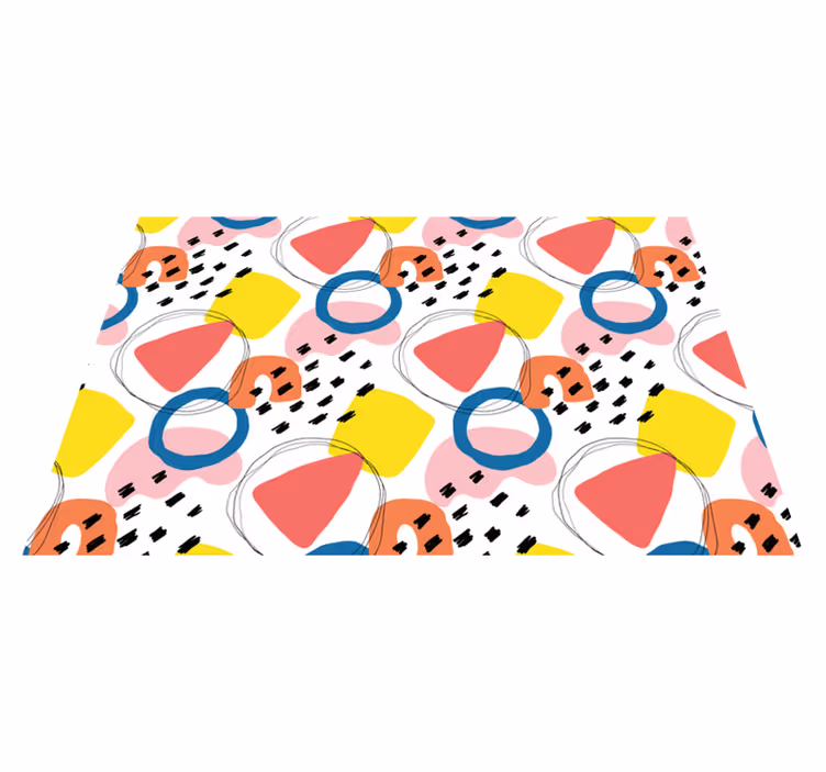 Modernūs stalo padėkliukai gyvybingi geometriniai elementai - „Tenstickers“