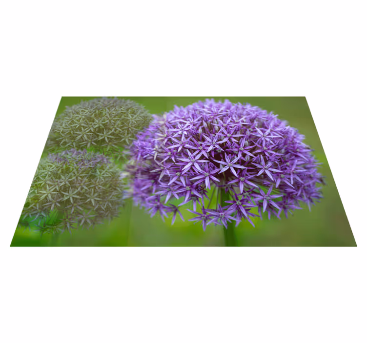 Tekstūruoti stalo padėkliukai vibrant purple flowers - „Tenstickers“
