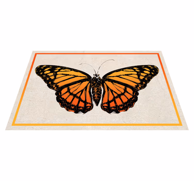 Originalūs stalo padėkliukai oranžinė monarcho drugelis - „Tenstickers“