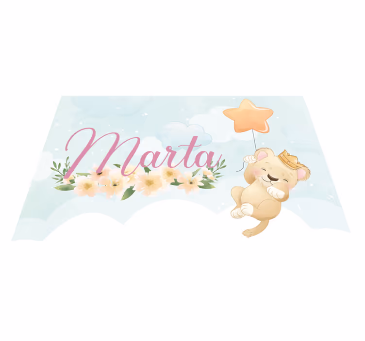 Vaikiški stalo padėkliukai mielas liūtas su balionu - „Tenstickers“