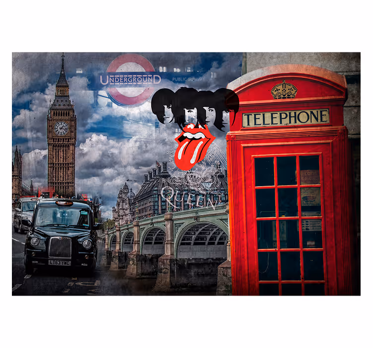 Kolonos iš londono sienos freskos - „Tenstickers“