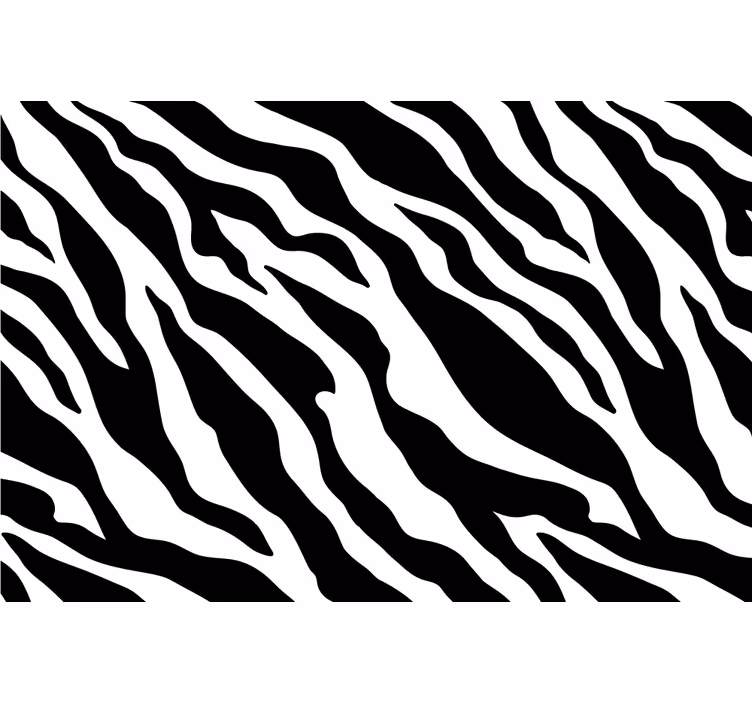 Afrikos stiliaus sienų freska zebra raštu juodai balta - „Tenstickers“