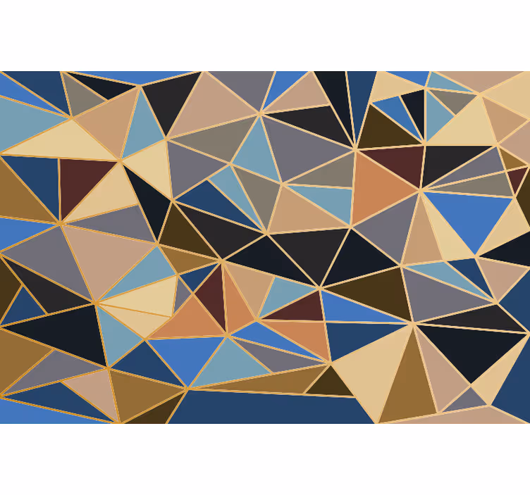 Virtuvės sienos freska geometrinis daugiaspalvis mozaika - „Tenstickers“