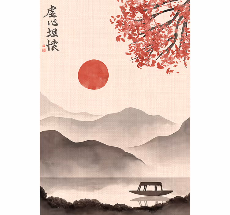 Smėlio spalvos sienų freska japandi - „Tenstickers“
