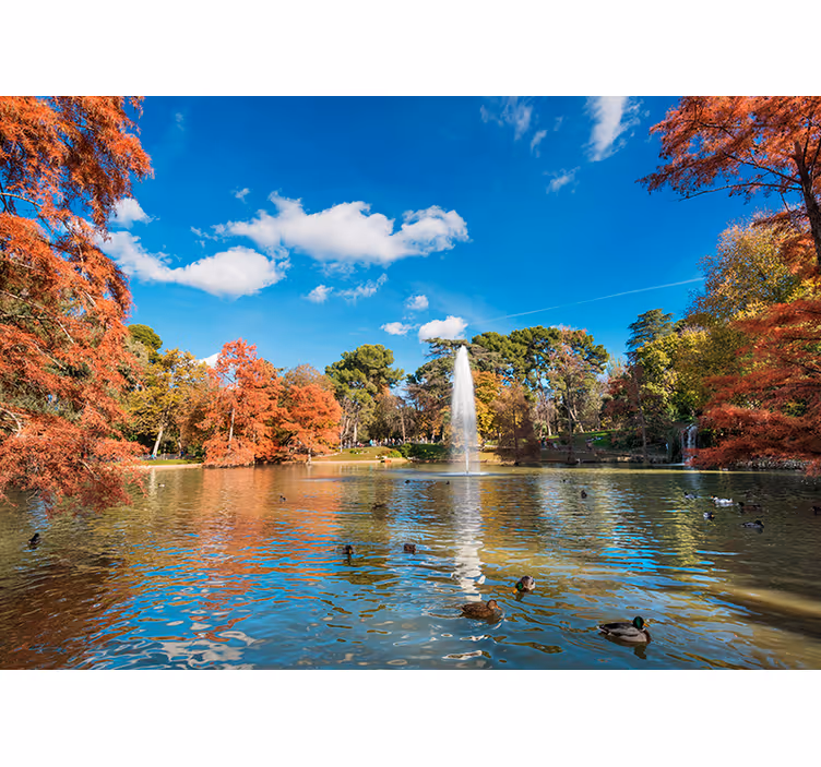 Retiro parkas rudens miesto sienos freskoje - „Tenstickers“