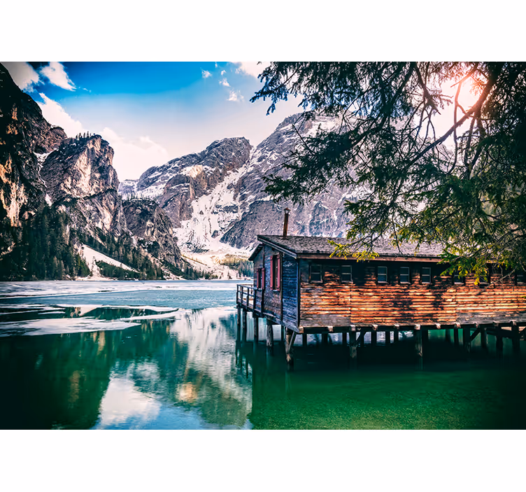 Braies ežero kalno sienos freska - „Tenstickers“