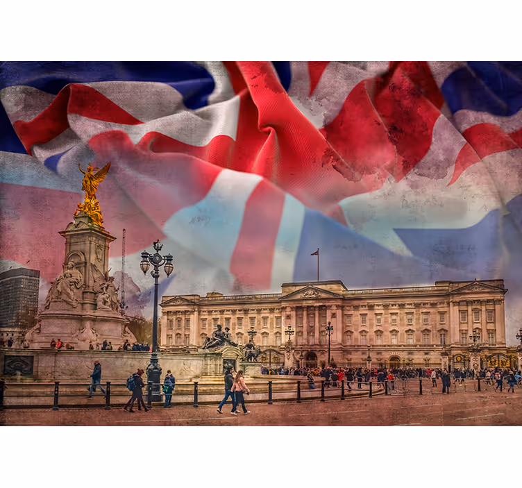Buckingham rūmų londono sienos freska - „Tenstickers“
