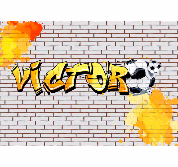 Mmiesto meno sienų freska futbolo individualus dizainas - „Tenstickers“
