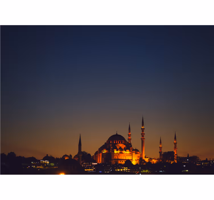 Miesto sienų freska sultan ahmet mečetės vakaras - „Tenstickers“