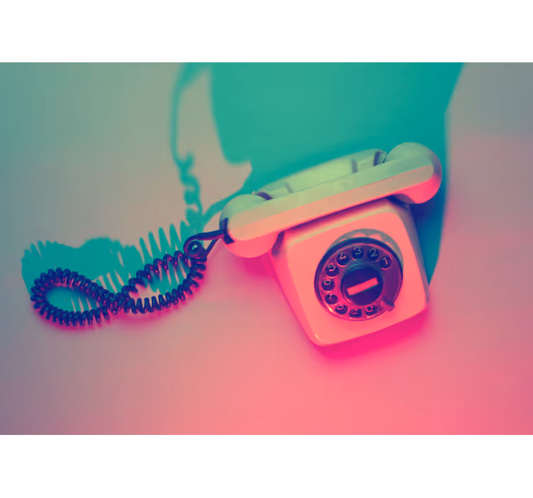 Retro telefono dizainas mmiesto meno sienų freska - „Tenstickers“