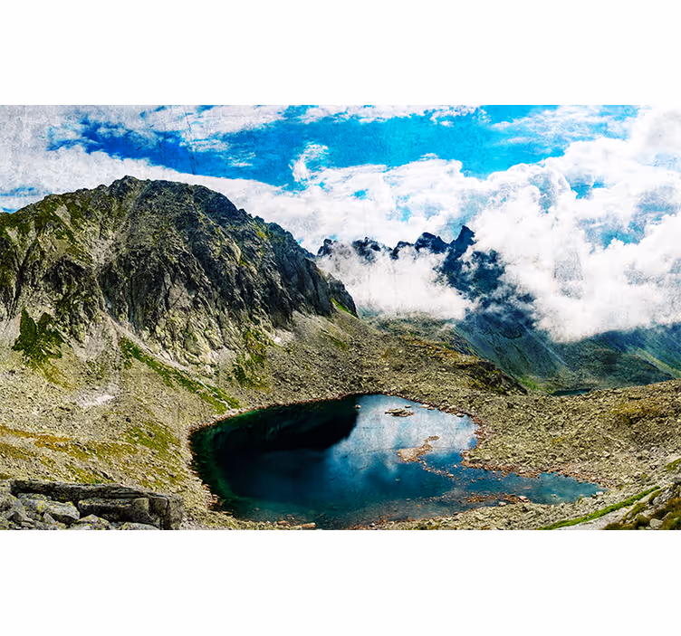 Lenkų tatra su ežero kalnų sienos fototapetai - „Tenstickers“