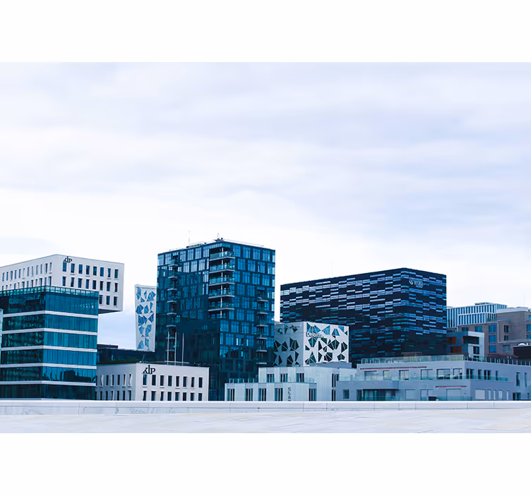 Miesto sienų freska modernus miesto panorama - „Tenstickers“