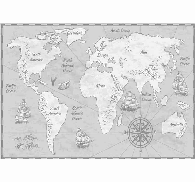 Piratų lobių vietos pasaulio žemėlapis - „Tenstickers“