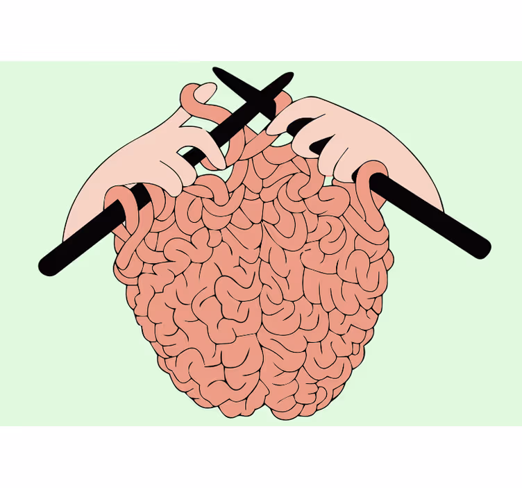 Smegenų kūrimo koncepcija frazių sienų freska - „Tenstickers“