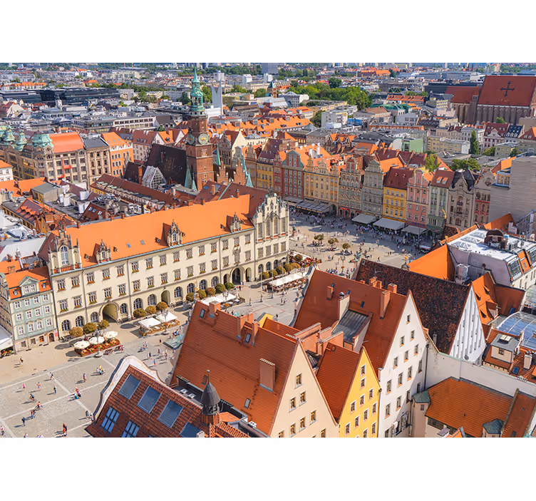 Miesto sienų freska istorinė miesto panorama - „Tenstickers“