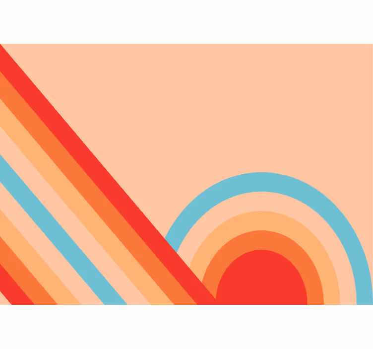 Tekstūros sienų freska retro geometriniai raštai - „Tenstickers“