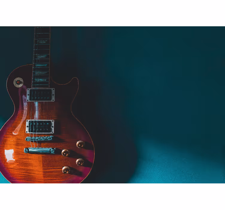 Muzikos sienų freska elektrinės gitaros detalė - „Tenstickers“