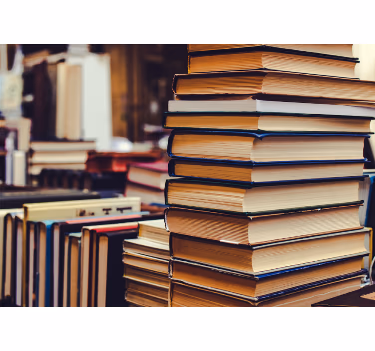Peizažo sienos freska sukrautos literatūros kolekcija - „Tenstickers“