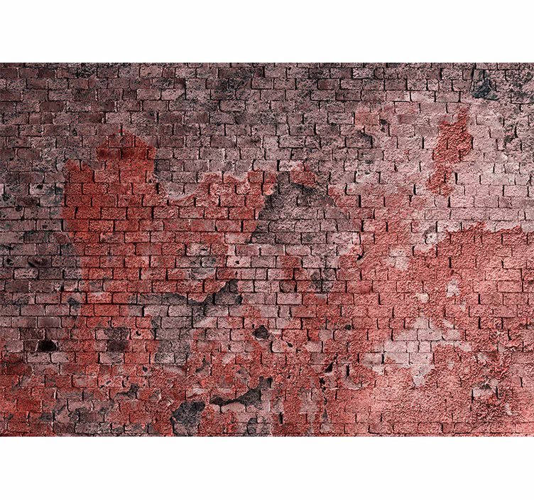 Raudonos plytos su baltų dažų plytų sienų tapyba - „Tenstickers“