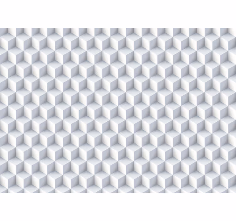 Daugybė baltų kubelių 3d sienų paveikslas - „Tenstickers“