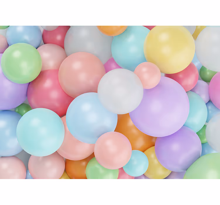 3d spalvingi pasteliniai balionai, vaikai, sieniniai paveikslai - „Tenstickers“