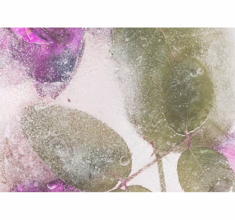 Gėlių sienos freska violetiniai gėlių elementai - „Tenstickers“