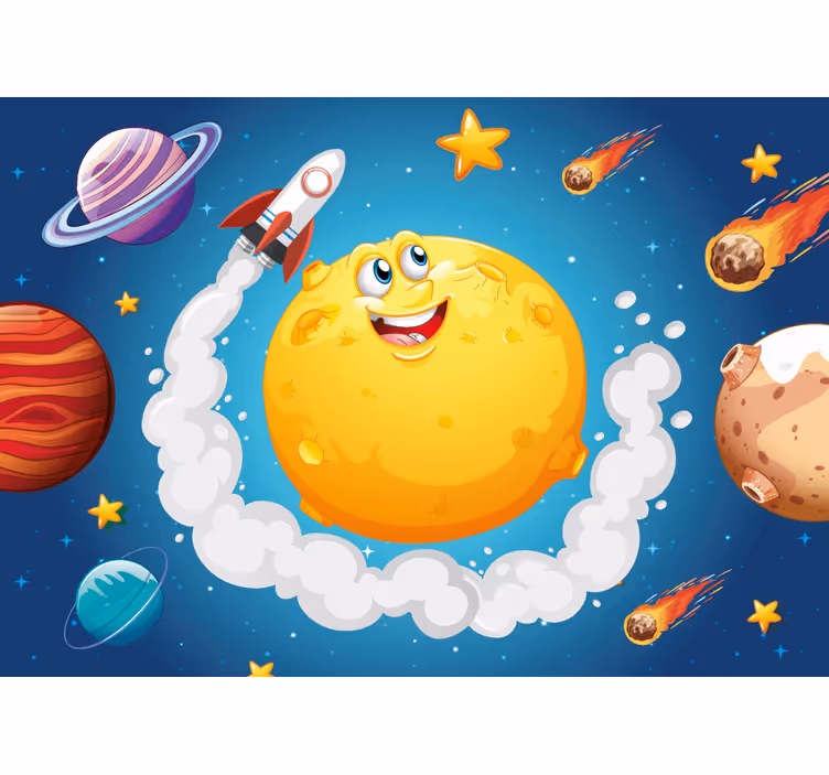 Fantazijos sienų freska kosmoso nuotykių tema - „Tenstickers“
