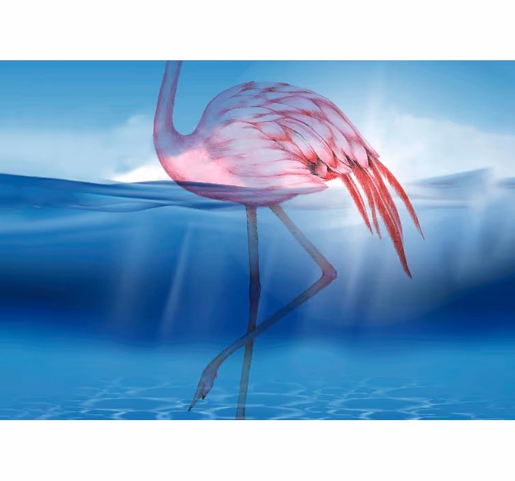 Gyvūnų sienų freska elegantiškas flamingas - „Tenstickers“