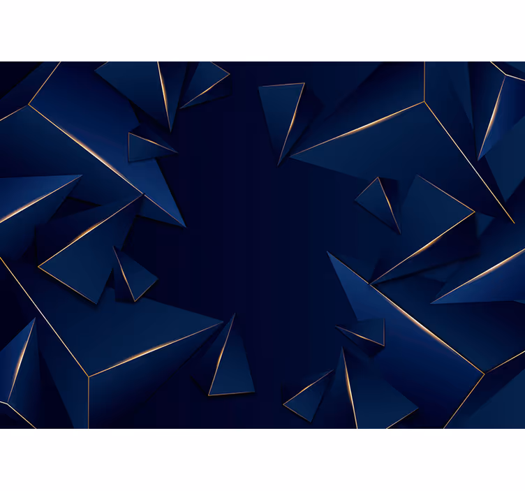 Abstraktus sienų freska geometrinių fragmentų kompozicija - „Tenstickers“