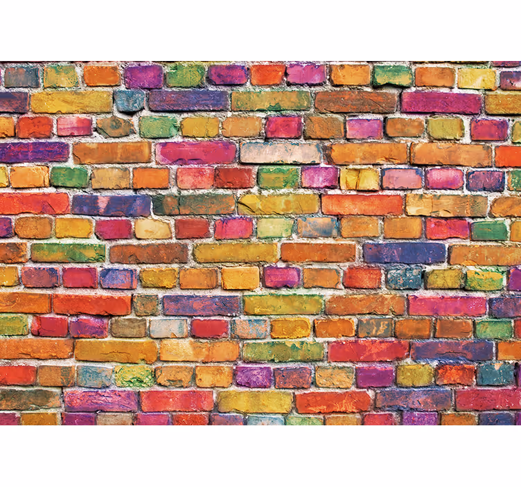Mmiesto meno sienų freska spalvingų plytų raštas - „Tenstickers“