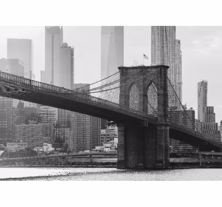 Miesto sienų freska brooklyn tilto siluetas - „Tenstickers“