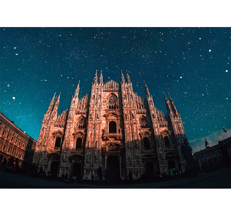 Madrido sienų freska milano katedros naktis - „Tenstickers“