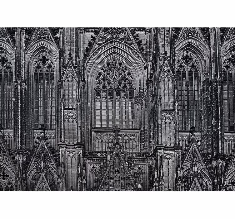 Miesto sienų freska gotikos architektūros detalės - „Tenstickers“